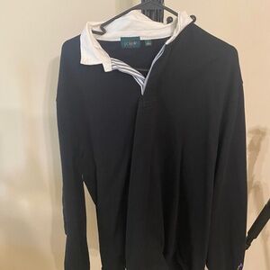 A J.Crew Rugby shirt with striped placket
